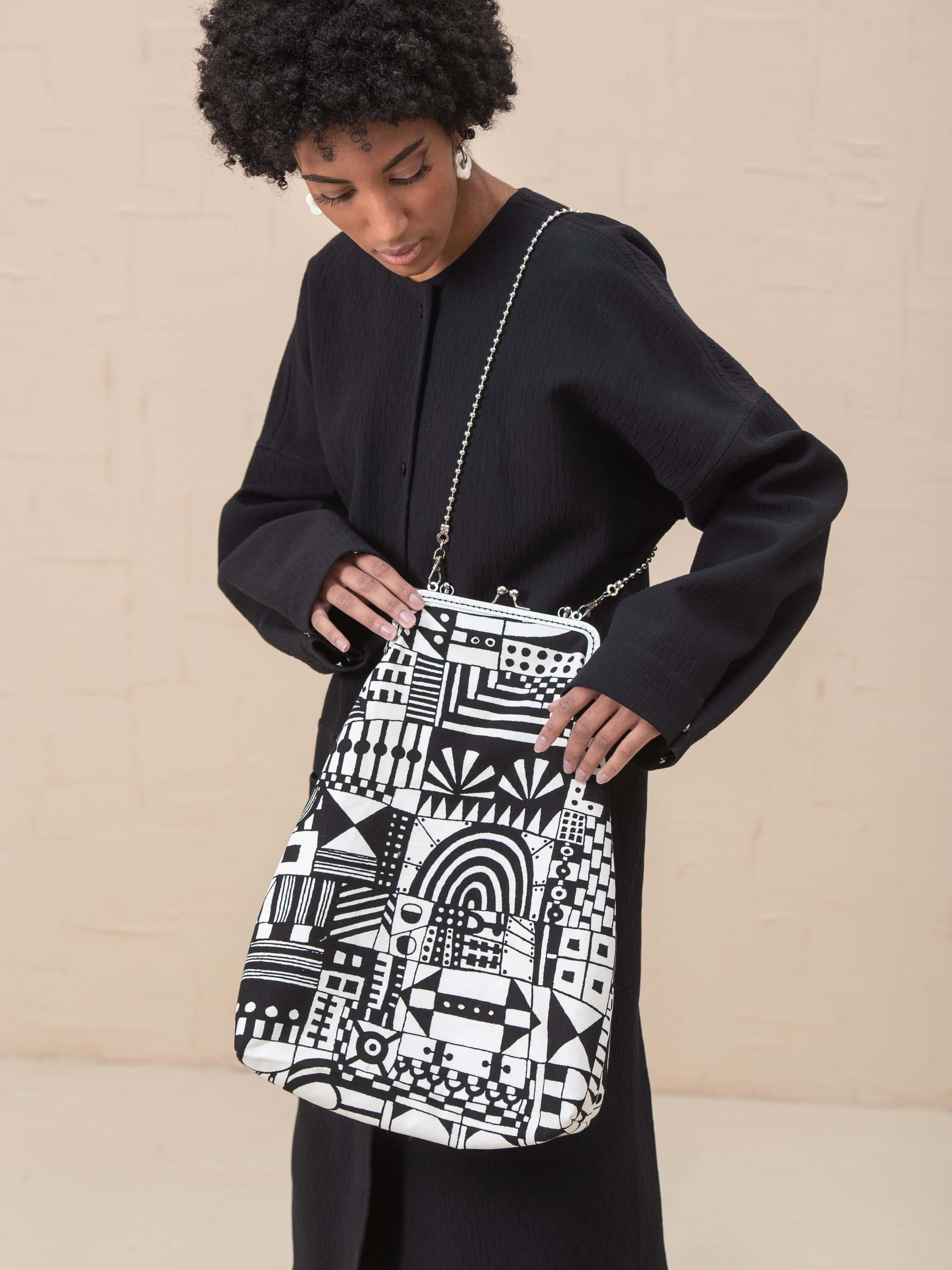 Carlotta Black and White Bag - HankaKohana-store