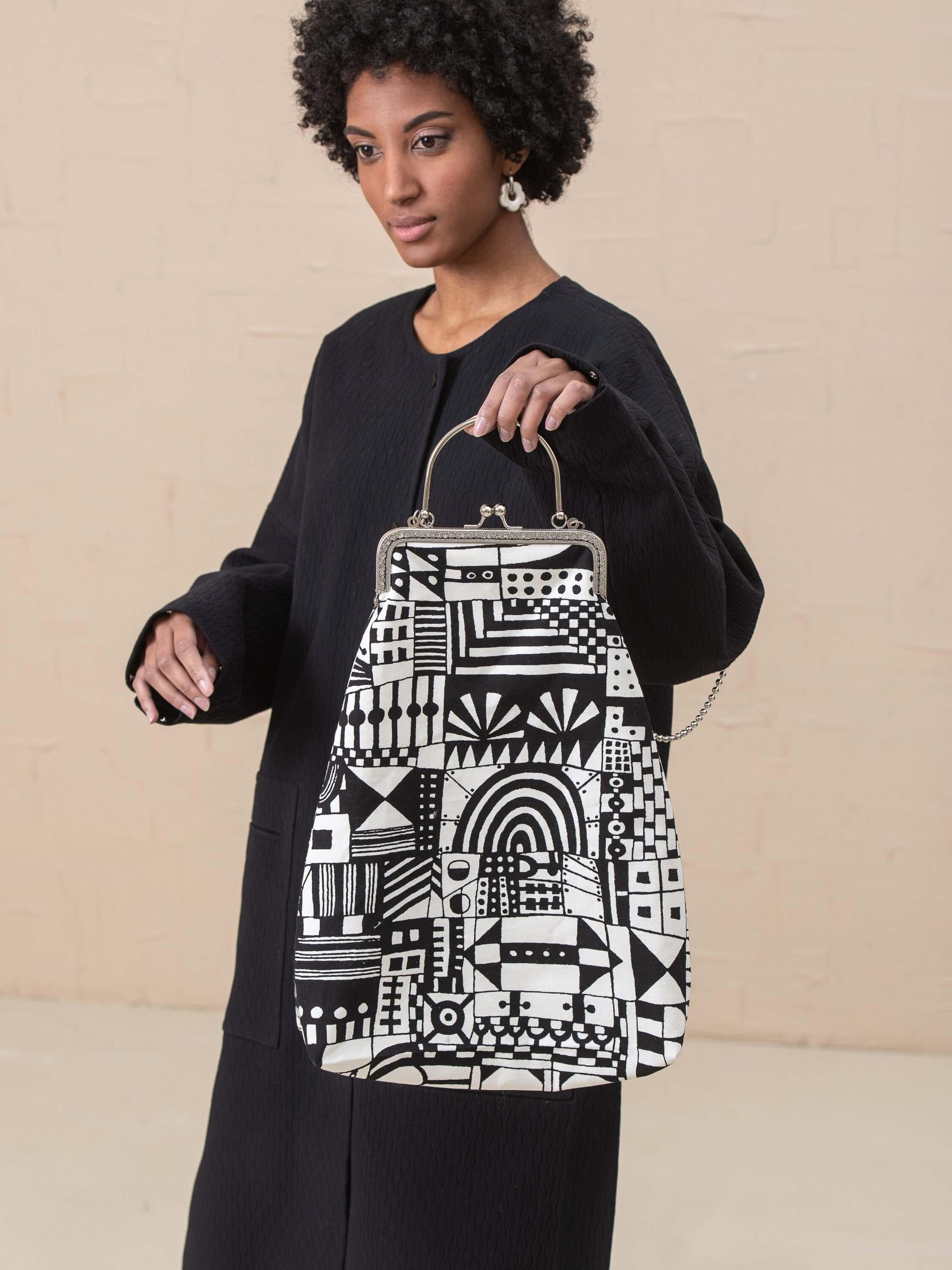 Carlotta Black and White Bag - HankaKohana-store