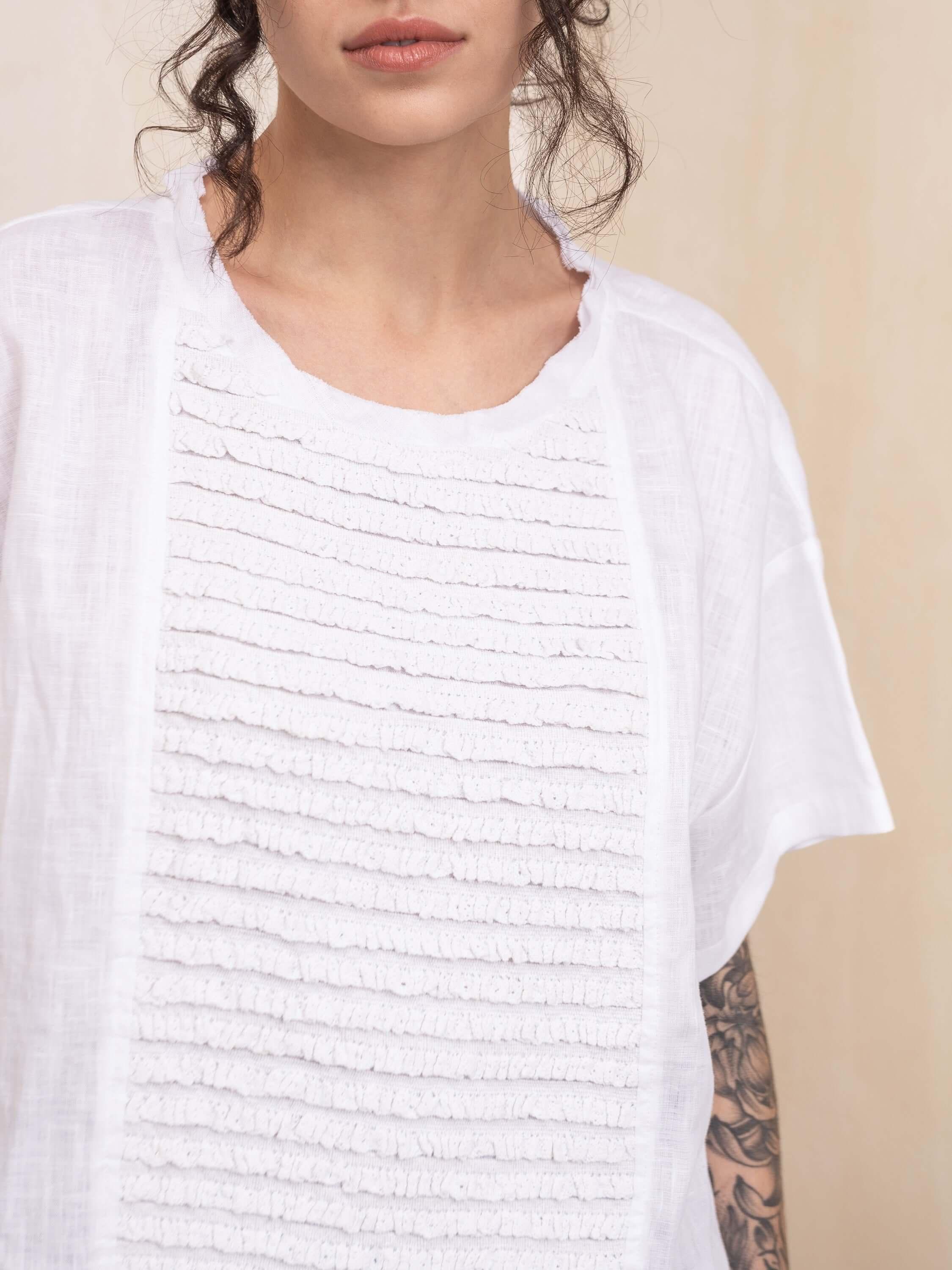 Doris Top - Linen and Lace - HankaKohana-store