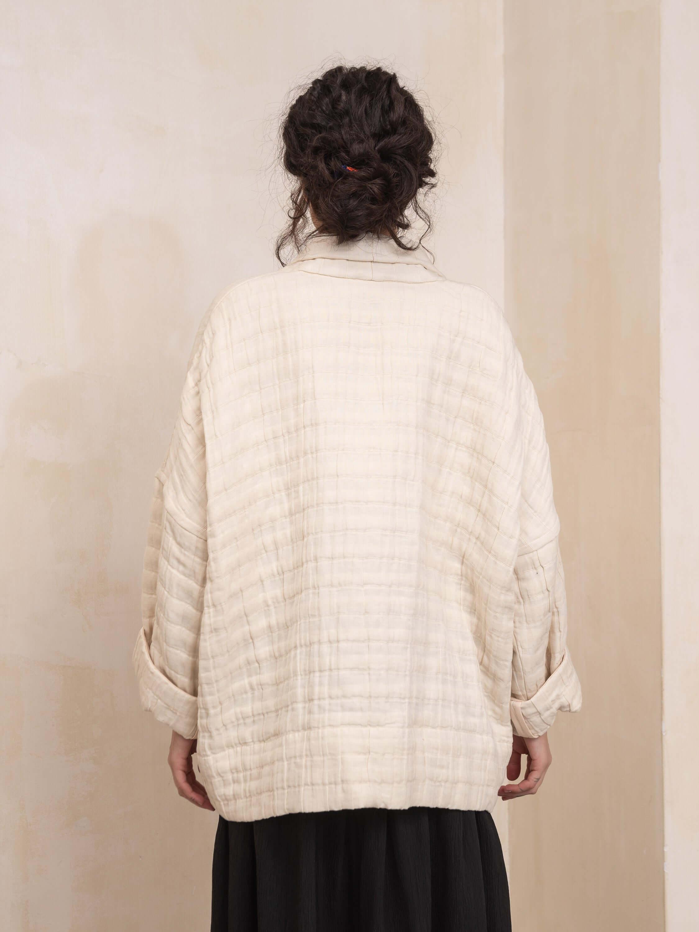 Clyde Jacket in Natural Fabric - HankaKohana-store