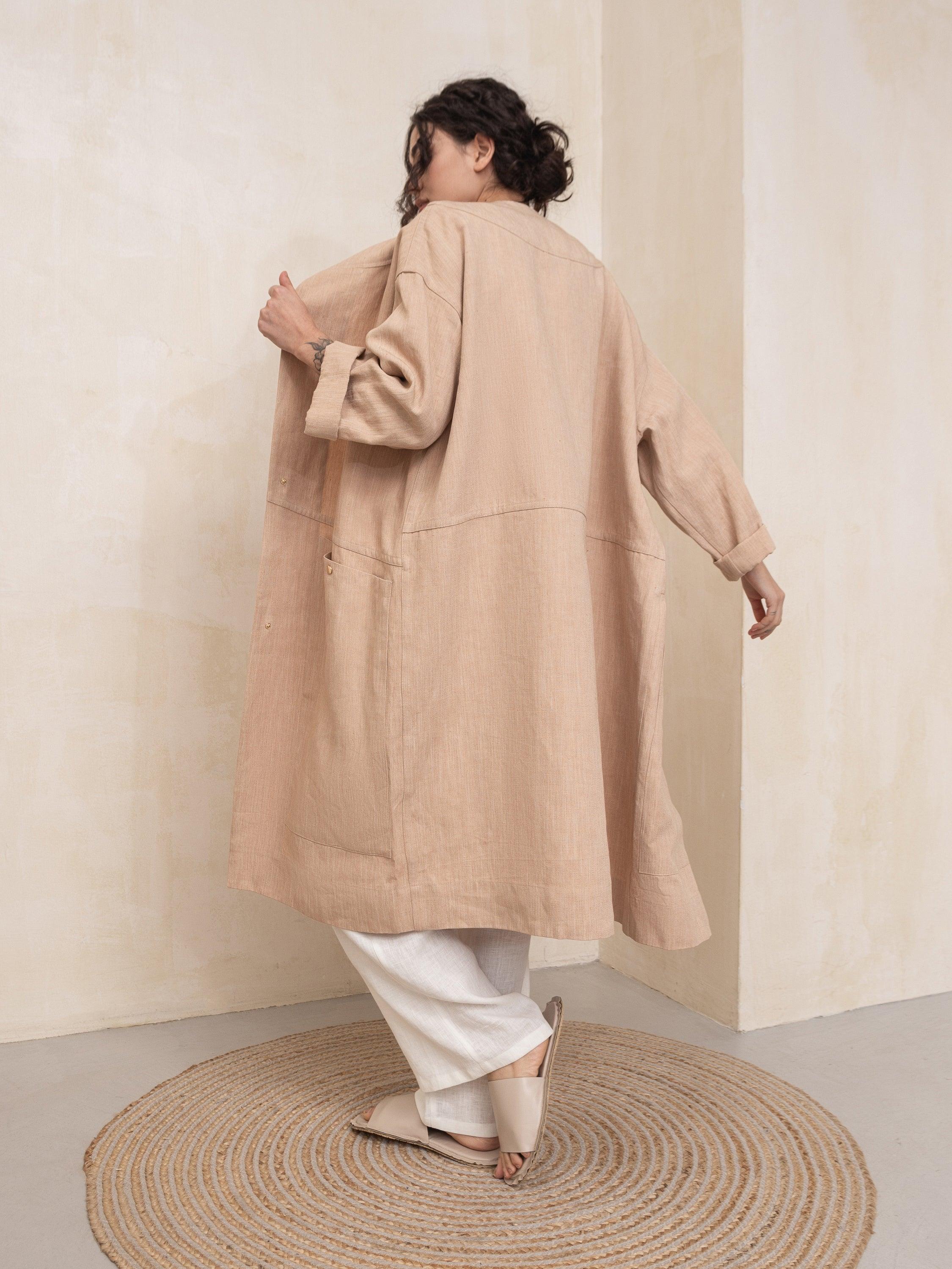 Fylla Wide Coat With Stand-Up Collar - HankaKohana-store