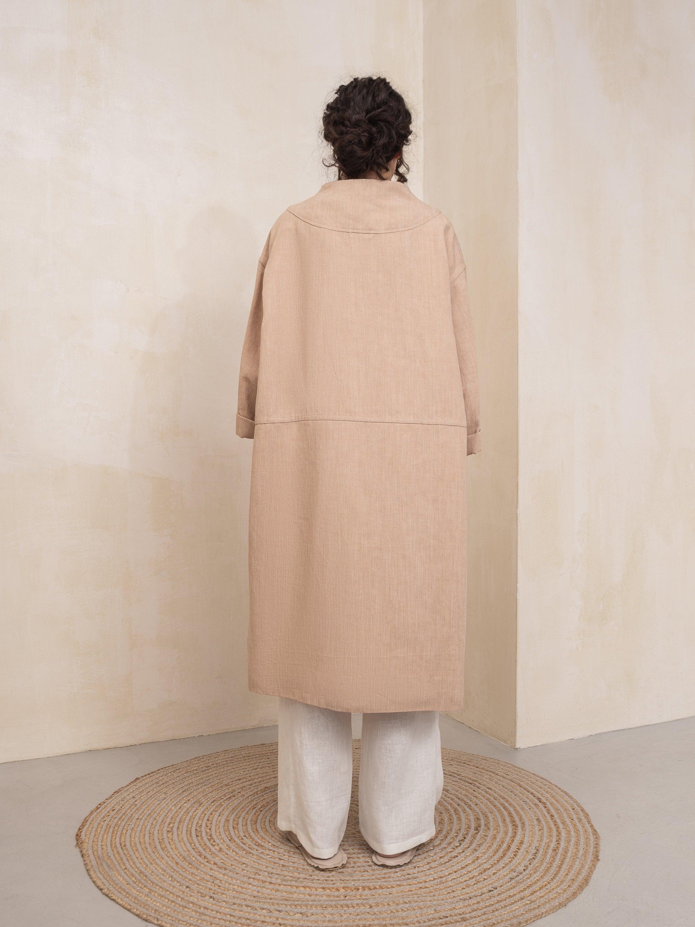 Fylla Wide Coat With Stand-Up Collar - HankaKohana-store