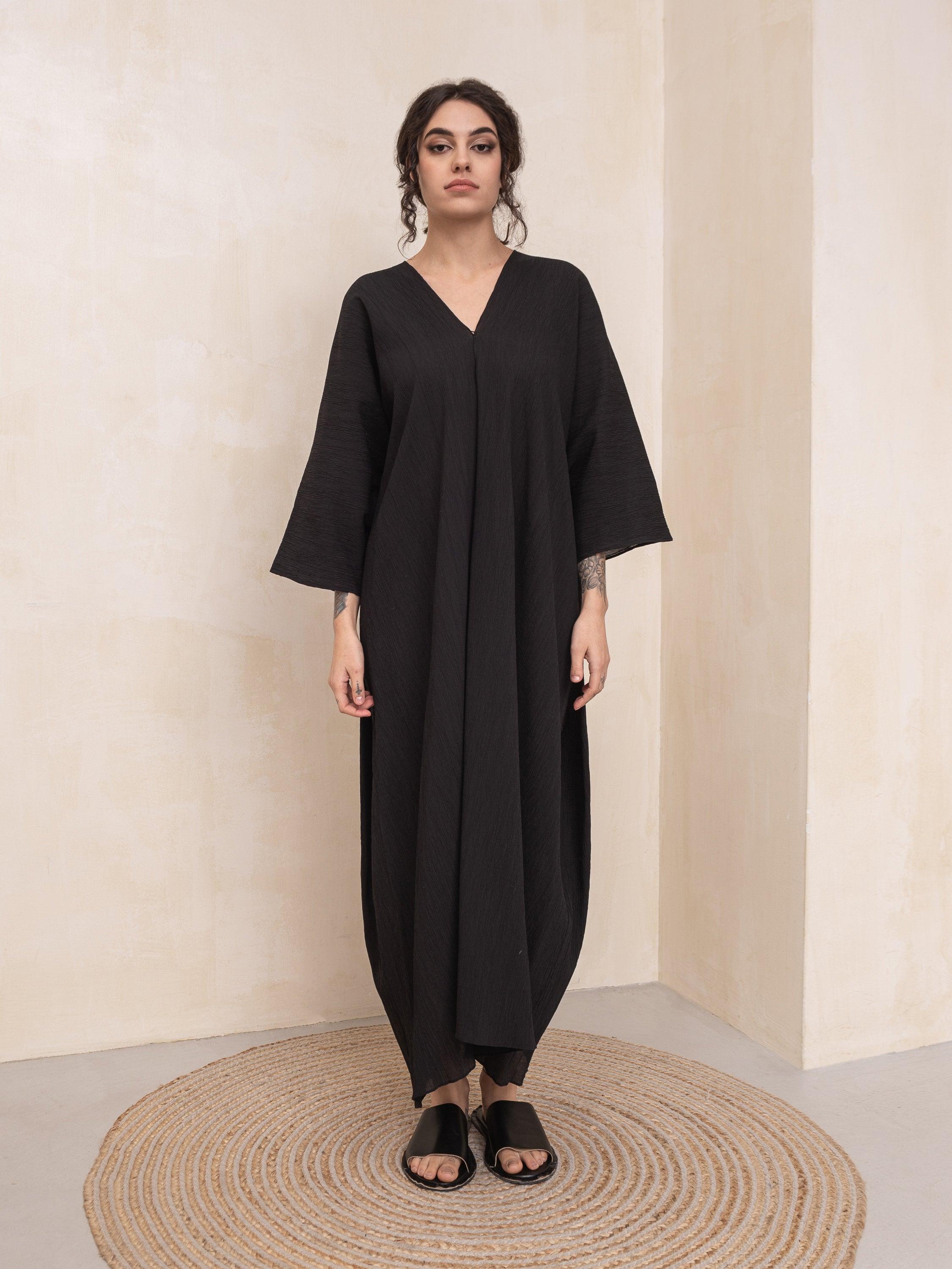 Milana Black V-Neck Dress - HankaKohana-store