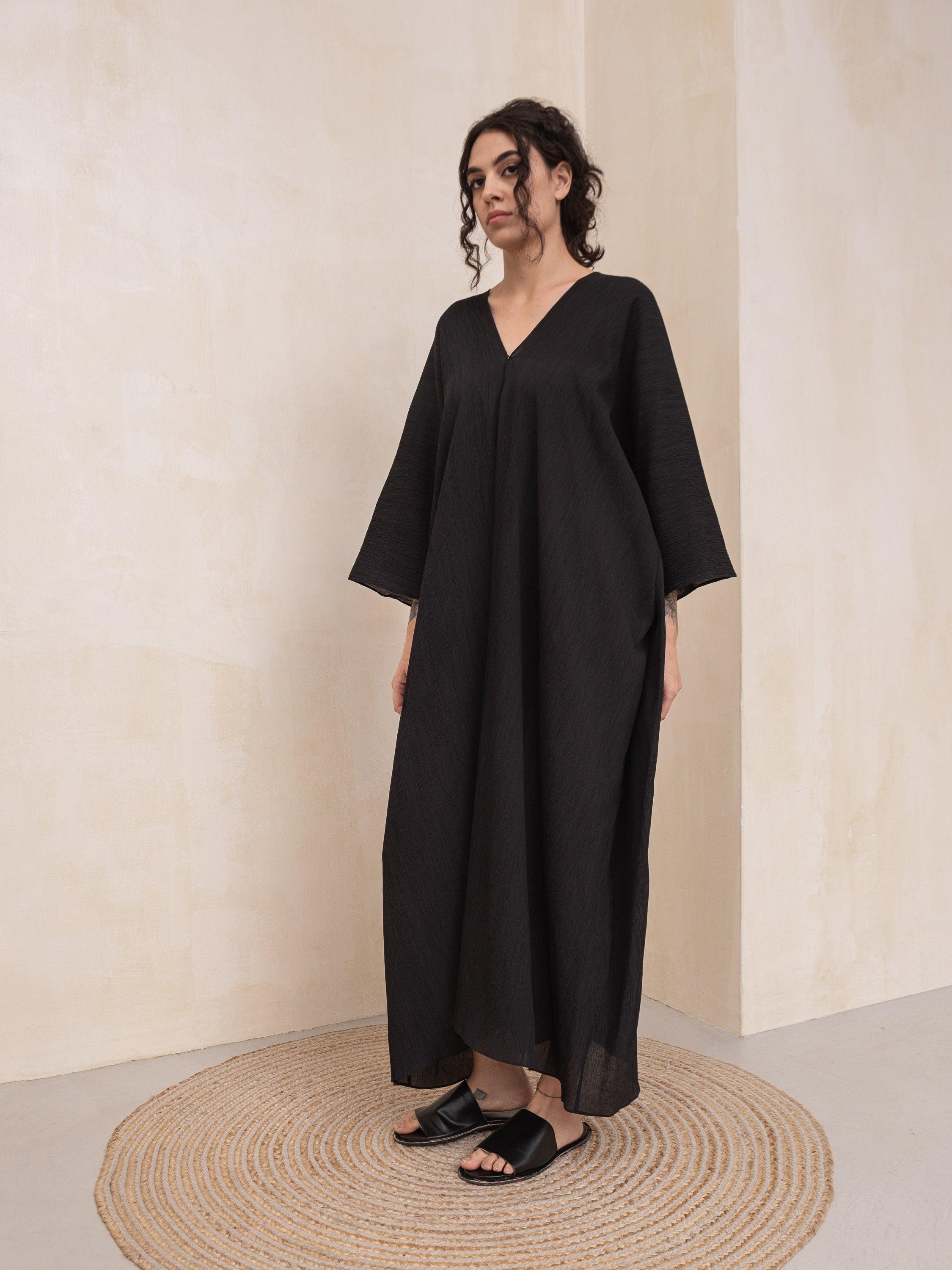 Milana Black V-Neck Dress - HankaKohana-store