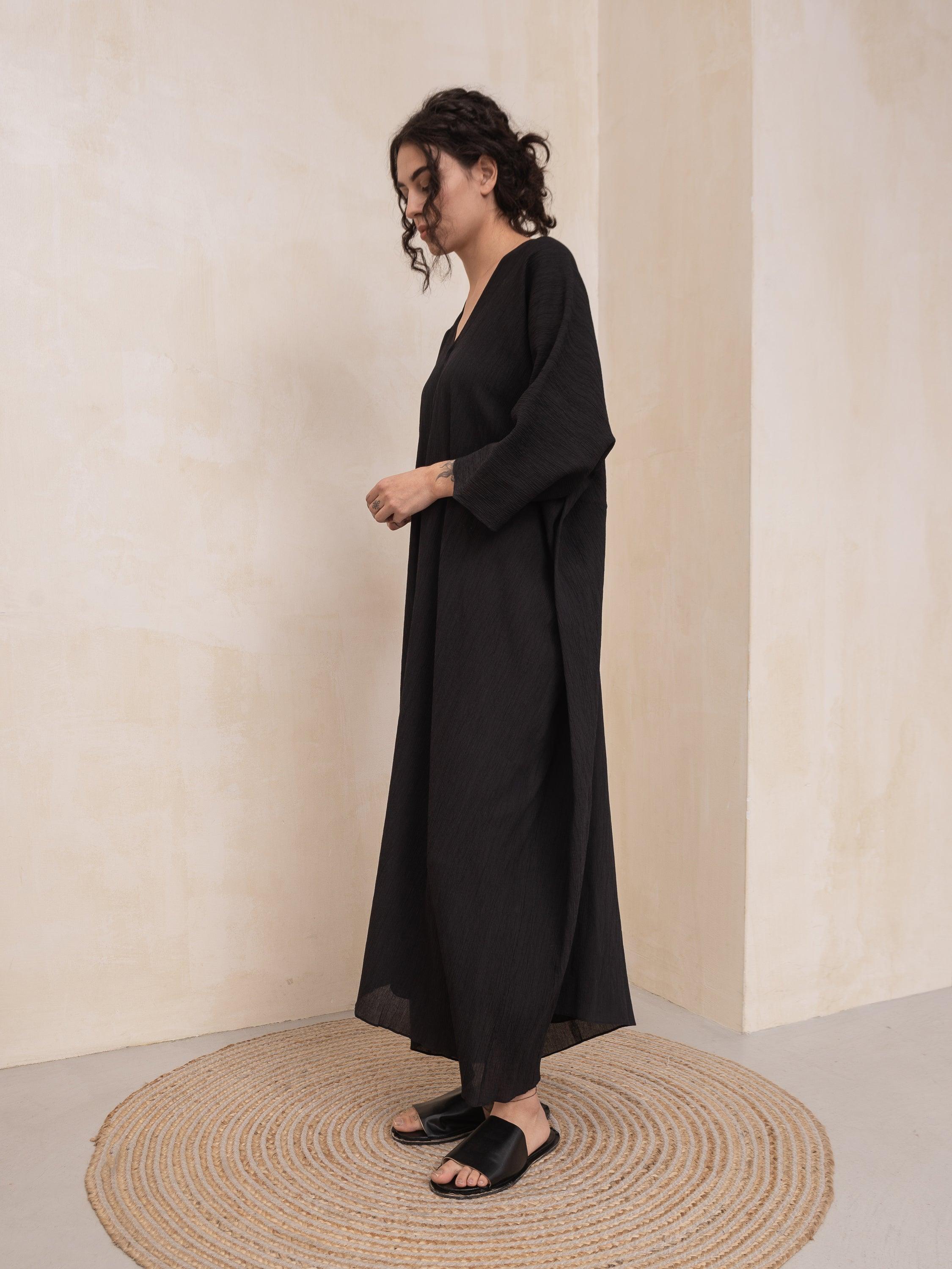 Milana Black V-Neck Dress - HankaKohana-store