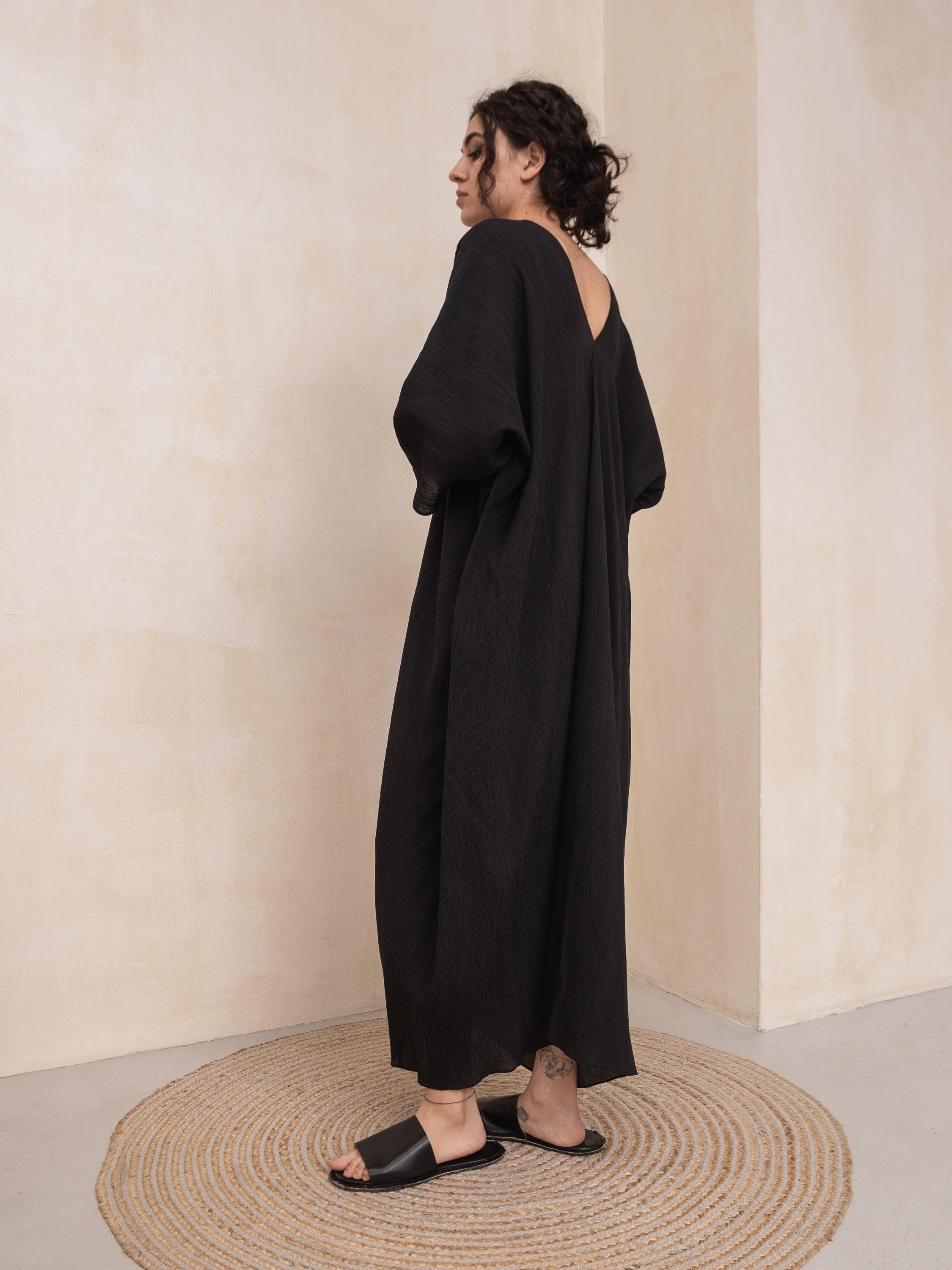 Milana Black V-Neck Dress - HankaKohana-store